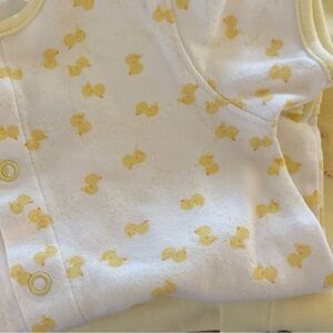 Adorable Vintage 2 Baby Jumpers with Yellow Ducklings
